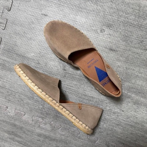 Verbenas Shoes - Verbenas Leather Suede Espadrille‎ Flats Slip On Shoes Women's 9